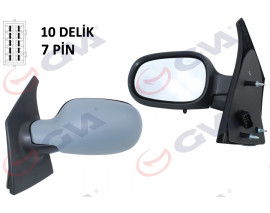 DIŞ DİKİZ AYNASI SOL MEGANE SCENIC 97 ELEKTRİKLİ ISITMALI ASTARLI ASFERİK 5 FİŞ VM-133NEHPL