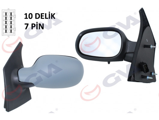 DIŞ DİKİZ AYNASI SOL MEGANE SCENIC 97 ELEKTRİKLİ ISITMALI ASTARLI ASFERİK 5 FİŞ VM-133NEHPL
