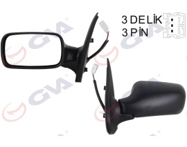 DIŞ DİKİZ AYNASI SOL PALIO 98 ELEKTRİKLİ KONVEKS 3 FİŞ VM-155E-5DL