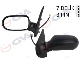 DIŞ DİKİZ AYNASI SOL PALIO WEEKEND 02 ALBEA 05 ELEKTRİKLİ ISITMALI KONVEKS 3 FİŞ VM-6155EAL