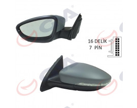 DIŞ DİKİZ AYNASI SOL PASSAT 11 ELEKTRİKLİ ISITMALI Ç.AYDINLATMALI ASTARLI ASFERİK 7 FİŞ VM-6194NEHPAL