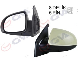 DIŞ DİKİZ AYNASI SOL PICANTO 06 ELEKTRİKLİ ISITMALI ASTARLI KONVEKS VM-753EHPL