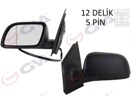 DIŞ DİKİZ AYNASI SOL POLO 02 ELEKTRİKLİ ISITMALI ASFERİK 5 FİŞ VM-194EHAL