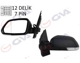 DIŞ DİKİZ AYNASI SOL POLO 05 ELEKTRİKLİ ISITMALI ASFERİK 5 FİŞ VM-377EHAL