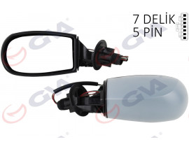 DIŞ DİKİZ AYNASI SOL PUNTO 04 ELEKTRİKLİ ISITMALI SİYAH ASTARLI KONVEKS VM-156EHPL