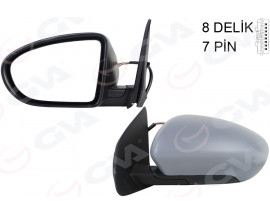 DIŞ DİKİZ AYNASI SOL QASHQAI 09 ELEKTRİKLİ ISITMALI KATLANIR ASTARLI KONVEKS 7 FİŞ VM-4011EBHL