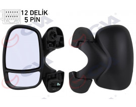 DIŞ DİKİZ AYNASI SOL TRAFIC-VİVARO 01 ELEKTRİKLİ ISITMALI SENSÖRLÜ KONVEKS 5 FİŞ VM-967EHL