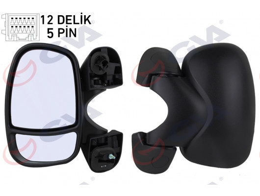 DIŞ DİKİZ AYNASI SOL TRAFIC-VİVARO 01 ELEKTRİKLİ ISITMALI SENSÖRLÜ KONVEKS 5 FİŞ VM-967EHL