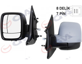 DIŞ DİKİZ AYNASI SOL TRAFIC-VİVARO 14 ELEKTRİKLİ ISITMALI ASTARLI ASFERİK 5 FİŞ VM-976EHPAL