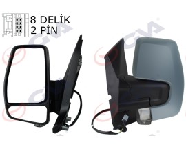 DIŞ DİKİZ AYNASI SOL TRANSİT CUSTOM V362 12 17 MEKANİK ASTARLI SİNYALLİ