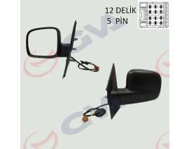 DIŞ DİKİZ AYNASI SOL TRANSPORTER T5 MULTIVAN 04 ELEKTRİKLİ ISITMALI ASFERİK 5 FİŞ VM-373EHAL