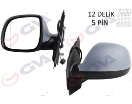 DIŞ DİKİZ AYNASI SOL TRANSPORTER T7 15 ELEKTRİKLİ ISITMALI RADIO ANTENLİ ASTARLI ASFERİK VM-6373EHPAL