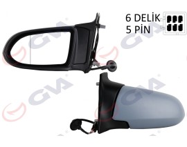 DIŞ DİKİZ AYNASI SOL ZAFIRA A 99 ELEKTRİKLİ ISITMALI ASTARLI ASFERİK 5 FİŞ VM-169EHPL 6207077