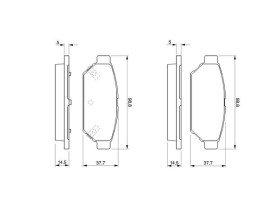 DİSK BALATA - ARKA - WVA 21874 - 98.9X37.5X15.0/14.2 MM - İKAZ KABLOLU 0986495326