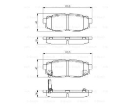 DİSK BALATA - ARKA - WVA 24854 - 110.5X40X16 MM