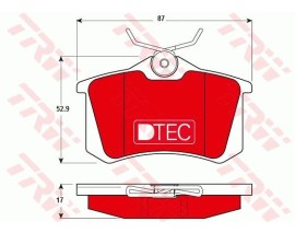 DİSK BALATA DTEC ARKA AUDI A1 8X1. 8XK . A1 SPORTBACK 8XA. 8XF . A2 8Z0 . A3 8L1 1997-2015