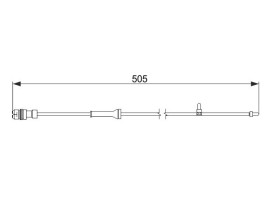 DİSK BALATA İKAZ KABLOSU. 505 MM