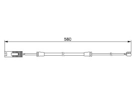 DİSK BALATA İKAZ KABLOSU. ÖN. 580 MM
