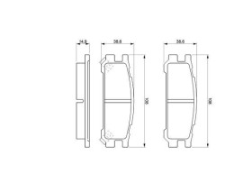 DİSK BALATA - ÖN / ARKA - WVA 21704 - 108X38.8X15 MM - İKAZ KABLOLU