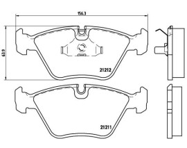 DİSK BALATA - ÖN - WVA 20968 - 156.4X63.5X20 MM