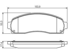 DİSK BALATA-ÖN- WVA 23472 - 153.9X53.3X17.4 MM