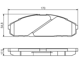 DİSK BALATA - ÖN - WVA 23565 - 170X54.8X18 MM