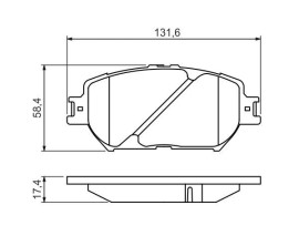 DİSK BALATA - ÖN - WVA 23806 - 131.5X58.5X17.5 MM -