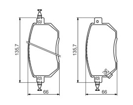DİSK BALATA - ÖN - WVA 24056 - 136.6X65.9X15.5 MM