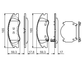 DİSK BALATA - ÖN - WVA 24218 - 165X59X17.8/17 MM