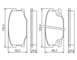 DİSK BALATA - ÖN - WVA 29242 - 125.2X60X19.4 MM