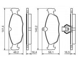 DİSK BALATA XJ 8 3.2 V8 32V 09.1997 - 08.2002; XJ 8 4.0 V8 32V 09.1997 - 08.2002; XJR 8 4.0 V8 32V K