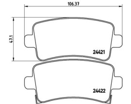 DİSK FREN BALATASI ARKA MALİBU 2.4/2.0D 01/12 INSİGNİA 1.4/1.6/1.8/2.0/2.8/2.0D 07/08