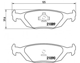 DİSK FREN BALATASI ARKA VOLVO 440 1.6/1.7/1.8/2.0/1.9D 09/88-08/97-460 1.6/1.7/1.8/2.0/1.9D