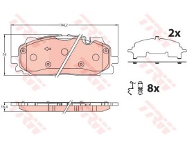 DİSK FREN BALATASI ÖN AKS A4 2015- . A5 2016- . Q5 2016- . Q7 2015-