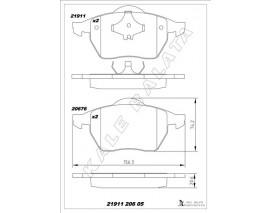 DİSK FREN BALATASI ÖN BORA 1998-2005-GOLF III-IV-NEW BEETLE 1999-2010-PASSATA3 1996-2003-TT 98-06