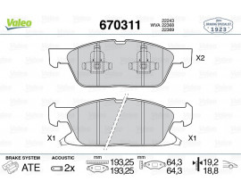 DİSK FREN BALATASI ÖN GALAXY 2015 S-MAX 2015