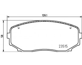 DİSK FREN BALATASI ÖN MITSUBISHI ECLİPSE CROSS 1.5 10/17 MITSUBISHI OUTLANDER 1.5 09/18