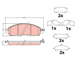 DİSK FREN BALATASI ÖN NP300 NAVARA 2015-