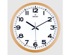 DUVAR SAATİ ALTIN SARISI ÇERÇEVE ÇAP:29.5CM AKRİLİK BOYALI ABS ÇERÇEVE MİNERAL CAM SESSİZ AKAR MAKİNE