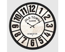 DUVAR SAATİ DIŞ KENAR SİYAH İÇİ KREM BEYAZ 50CM DEKORATİF EKSİTME MDF KADRAN METALİK AKREP/YELKOVAN AKAR MEKANİZMA AKRİLİK BOYA ABS HAMMADDE