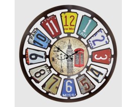 DUVAR SAATİ ESKİTME BOYALI AKRİLİK ABS KASA AKAR SANİYELİ MEKANİZMA SELFON KORUMA ÖLÇÜSÜ: 69CM