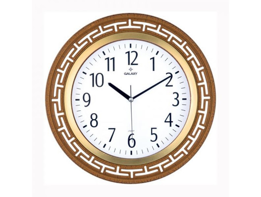 DUVAR SAATİ KAHVERENGİ ÇERÇEVE ÇAP:34.4CM AKRİLİK BOYALI 2 RENK ABS KASA MİNERAL CAM SESSİZ AKAR MAKİNE PVC KADRAN KADRAN ÖLÇÜSÜ: 240MM KADRAN BASKI ALANI:150MM
