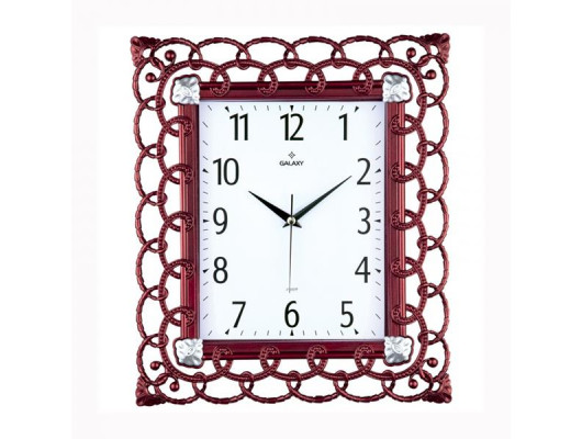 DUVAR SAATİ KIRMIZI ÇERÇEVE ÇAP:32.3CMX 37.5CM AKRİLİK BOYALI 2 RENK ABS KASA MİNERAL CAM SESSİZ AKAR MAKİNE PVC KADRAN KADRAN ÖLÇÜSÜ: 190X241MM KADRAN BASKI ALANI: 105X170MM