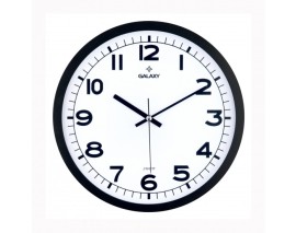 DUVAR SAATİ SİYAH ÇERÇEVE ÇAP:29.5CM AKRİLİK BOYALI ABS ÇERÇEVE MİNERAL CAM SESSİZ AKAR MAKİNE PVC KADRAN KADRAN ÖLÇÜSÜ: 286MM KADRAN BASKI ALANI: 175MM