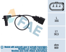 EKSANTİRİK DEVİR SENSÖRÜ OTOMATİK GOLF IV-OCTAVIA-LEON-TOLEDO-A3 1.6-1.8-1.9 T-FSI-TDI-SDI