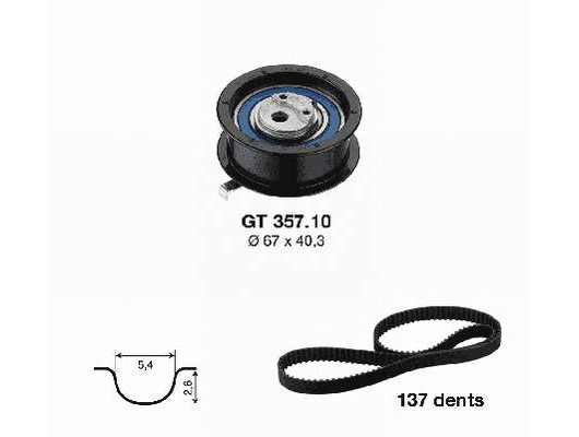 EKSANTRİK GERGİ KİTİ 137x254 CADDY II-GOLF III-T4-CORDOB-IBIZA II-III-TOLEDO I 1.9D 1Y-AEY-ALH-ALE
