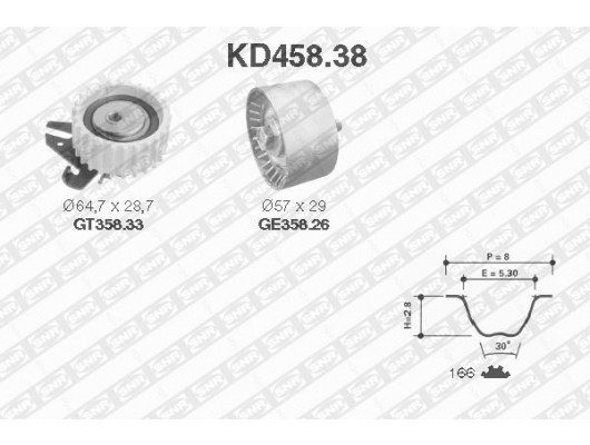 EKSANTRİK GERGİ KİTİ 166x240 ALFA ROMEO 145 146 1.6ie 16V 96-01 156 1.6 16V 97-05 STILO PUNTO