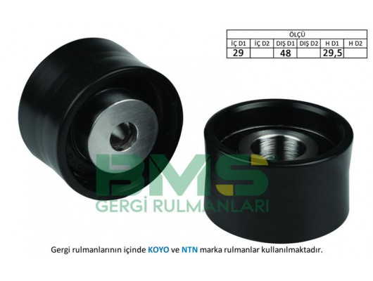 EKSANTRİK GERGİ RULMANI KÜÇÜK ESCORT V-VI-VII 92-00 - FIESTA III 92-95 -MONDEO 1.6i 16V-1.8i