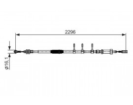 EL FREN TELİ ÖN JUMPER III-DUCATO III-BOXER III 06 2296mm/1981mm