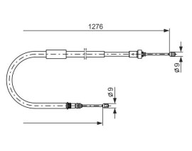 EL FREN TELİ SOL ARKA RENAULT MODUS 04 1276 MM
